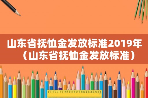 山東省撫恤金發(fā)放標(biāo)準(zhǔn)2019年（山東省撫恤金發(fā)放標(biāo)準(zhǔn)）
