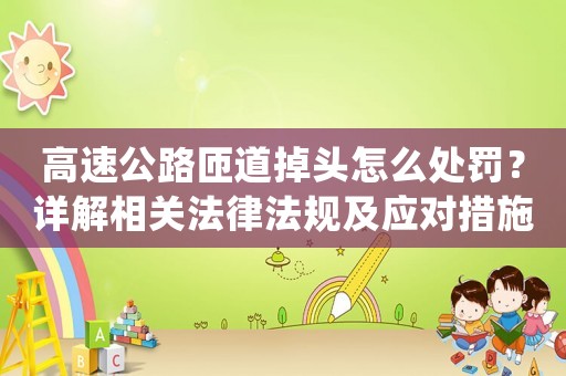 高速公路匝道掉頭怎么處罰？詳解相關法律法規(guī)及應對措施