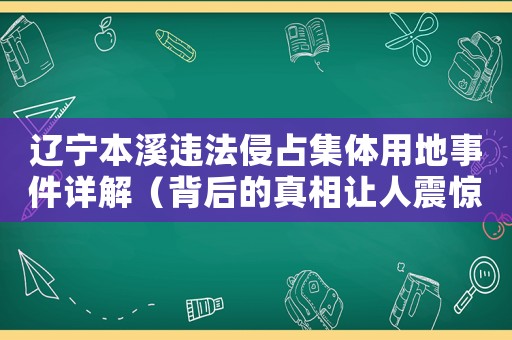 遼寧本溪違法侵占集體用地事件詳解（背后的真相讓人震驚）