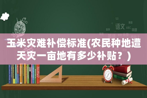 玉米災(zāi)難補(bǔ)償標(biāo)準(zhǔn)(農(nóng)民種地遭天災(zāi)一畝地有多少補(bǔ)貼？)