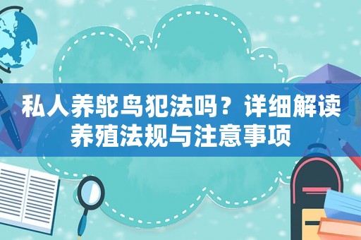 私人養(yǎng)鴕鳥(niǎo)犯法嗎？詳細(xì)解讀養(yǎng)殖法規(guī)與注意事項(xiàng)