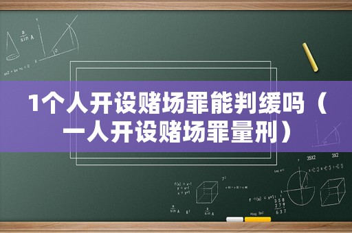 1個(gè)人開設(shè)賭場罪能判緩嗎（一人開設(shè)賭場罪量刑）