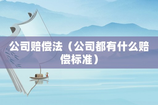 公司賠償法（公司都有什么賠償標(biāo)準(zhǔn)）