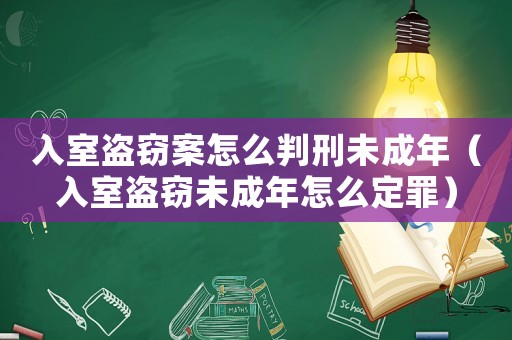 入室盜竊案怎么判刑未成年（入室盜竊未成年怎么定罪）