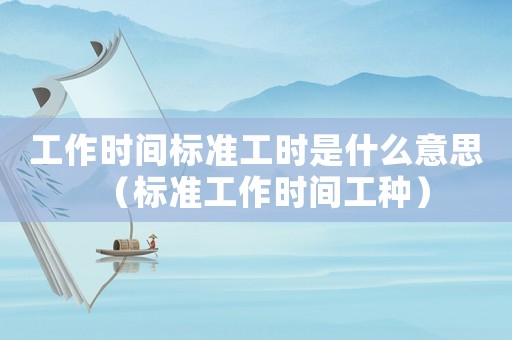 工作時(shí)間標(biāo)準(zhǔn)工時(shí)是什么意思（標(biāo)準(zhǔn)工作時(shí)間工種）