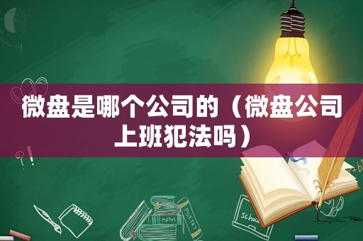 微盤是哪個(gè)公司的（微盤公司上班犯法嗎）