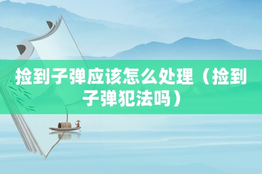 撿到子彈應(yīng)該怎么處理（撿到子彈犯法嗎）