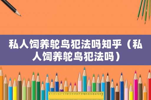 私人飼養(yǎng)鴕鳥犯法嗎知乎（私人飼養(yǎng)鴕鳥犯法嗎）