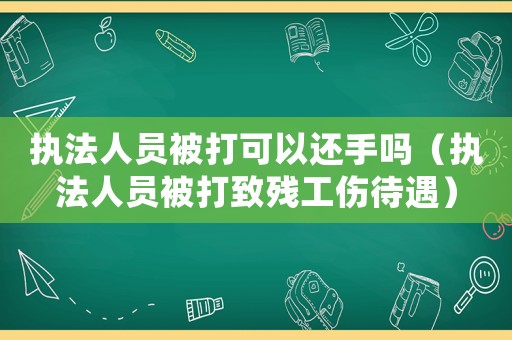 執(zhí)法人員被打可以還手嗎（執(zhí)法人員被打致殘工傷待遇）