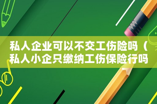私人企業(yè)可以不交工傷險嗎（私人小企只繳納工傷保險行嗎）