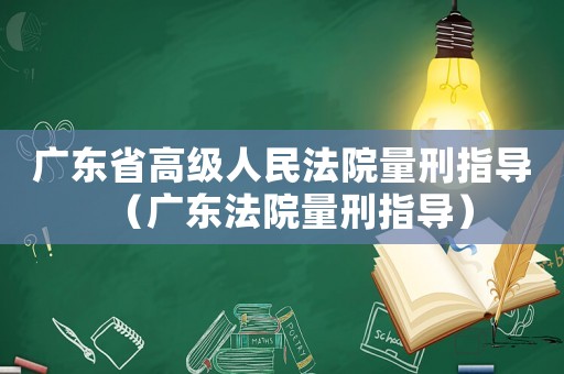廣東省高級(jí)人民法院量刑指導(dǎo)（廣東法院量刑指導(dǎo)）