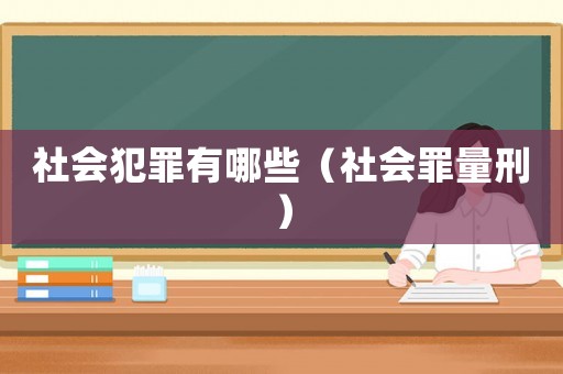 社會(huì)犯罪有哪些（社會(huì)罪量刑）