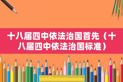 十八屆四中依法治國首先（十八屆四中依法治國標(biāo)準）