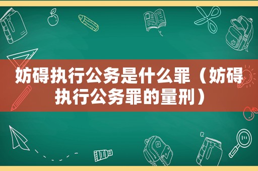 妨礙執(zhí)行公務(wù)是什么罪（妨礙執(zhí)行公務(wù)罪的量刑）