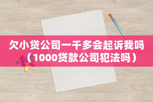 欠小貸公司一千多會(huì)起訴我嗎（1000貸款公司犯法嗎）