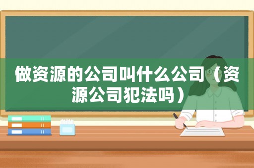 做資源的公司叫什么公司（資源公司犯法嗎）