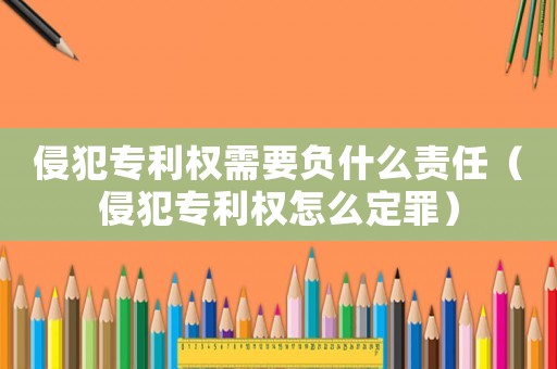 侵犯專(zhuān)利權(quán)需要負(fù)什么責(zé)任（侵犯專(zhuān)利權(quán)怎么定罪）