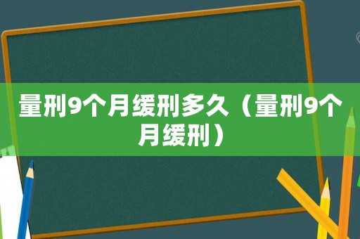 量刑9個(gè)月緩刑多久（量刑9個(gè)月緩刑）