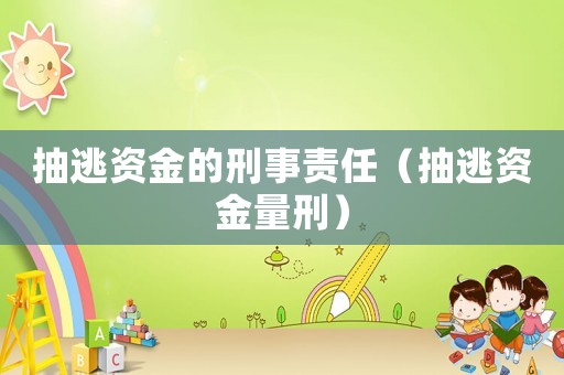 抽逃資金的刑事責(zé)任（抽逃資金量刑）
