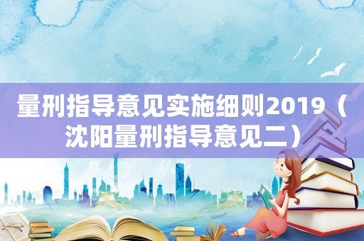 量刑指導(dǎo)意見實施細則2019（沈陽量刑指導(dǎo)意見二）
