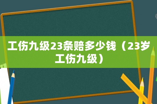 工傷九級(jí)23條賠多少錢（23歲工傷九級(jí)）