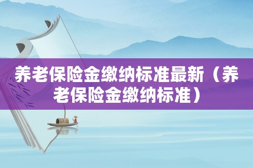 養(yǎng)老保險金繳納標準最新（養(yǎng)老保險金繳納標準）