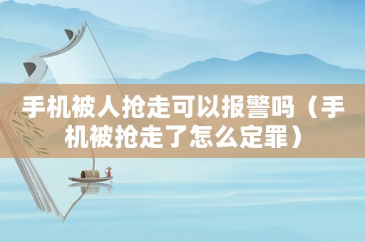 手機(jī)被人搶走可以報(bào)警嗎（手機(jī)被搶走了怎么定罪）