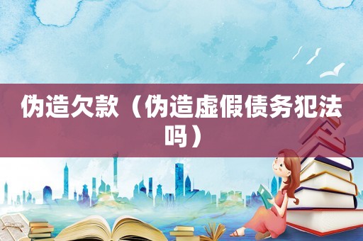偽造欠款（偽造虛假債務(wù)犯法嗎）