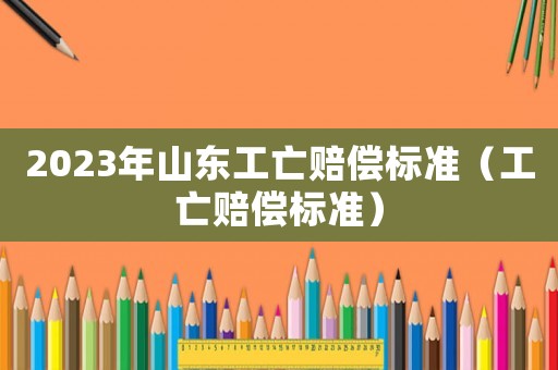 2023年山東工亡賠償標(biāo)準(zhǔn)（工亡賠償標(biāo)準(zhǔn)）