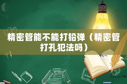 精密管能不能打鉛彈（精密管打孔犯法嗎）