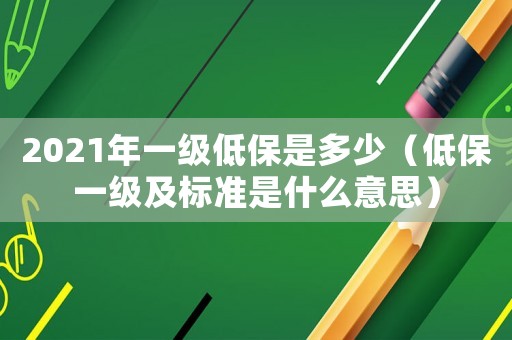 2021年一級(jí)低保是多少（低保一級(jí)及標(biāo)準(zhǔn)是什么意思）