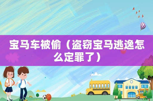 寶馬車(chē)被偷（盜竊寶馬逃逸怎么定罪了）