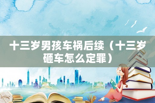十三歲男孩車禍后續(xù)（十三歲砸車怎么定罪）