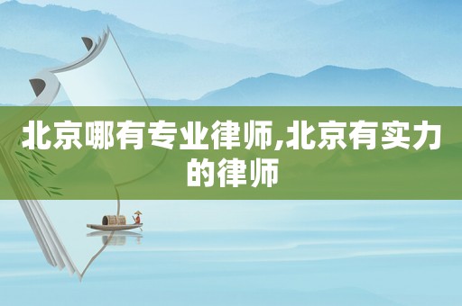 北京哪有專業(yè)律師,北京有實(shí)力的律師