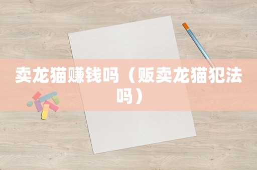 賣龍貓賺錢嗎（販賣龍貓犯法嗎）