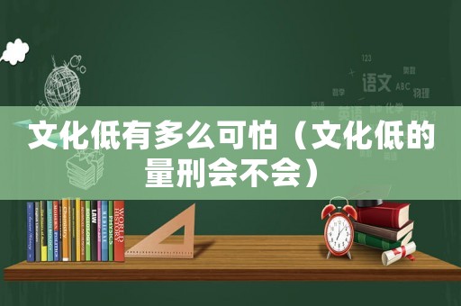 文化低有多么可怕（文化低的量刑會(huì)不會(huì)）