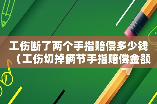 工傷斷了兩個手指賠償多少錢（工傷切掉倆節(jié)手指賠償金額）