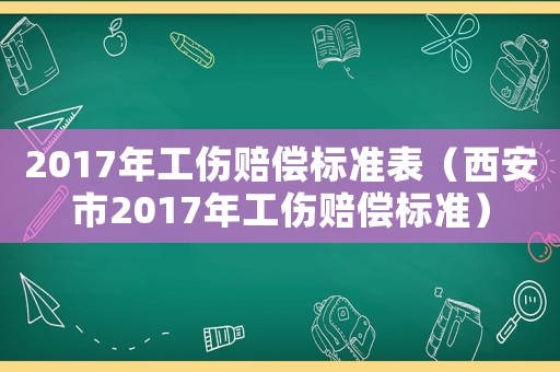 2017年工傷賠償標(biāo)準(zhǔn)表（西安市2017年工傷賠償標(biāo)準(zhǔn)）