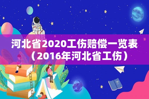 河北省2020工傷賠償一覽表（2016年河北省工傷）