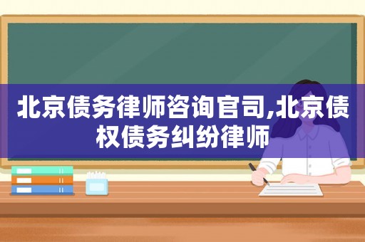 北京債務(wù)律師咨詢(xún)官司,北京債權(quán)債務(wù)糾紛律師