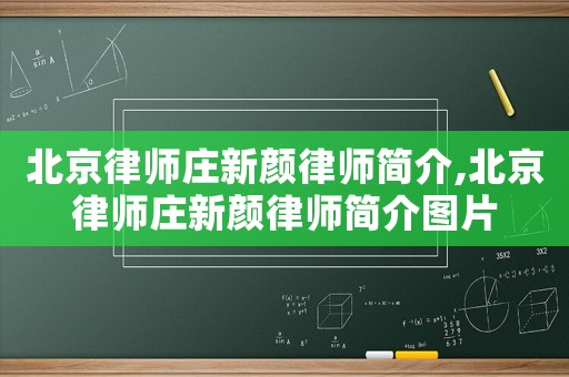 北京律師莊新顏律師簡介,北京律師莊新顏律師簡介圖片