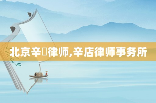 北京辛飏律師,辛店律師事務(wù)所