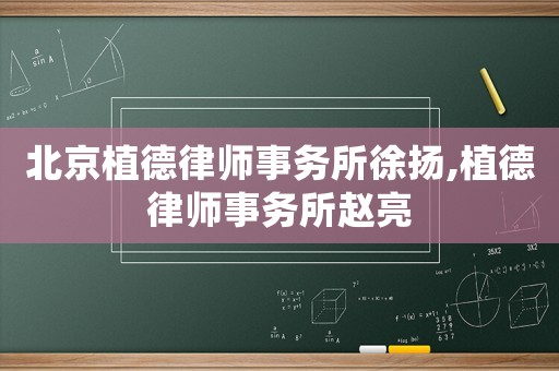 北京植德律師事務(wù)所徐揚(yáng),植德律師事務(wù)所趙亮