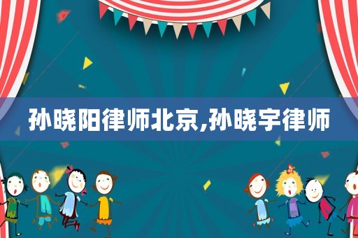 孫曉陽(yáng)律師北京,孫曉宇律師