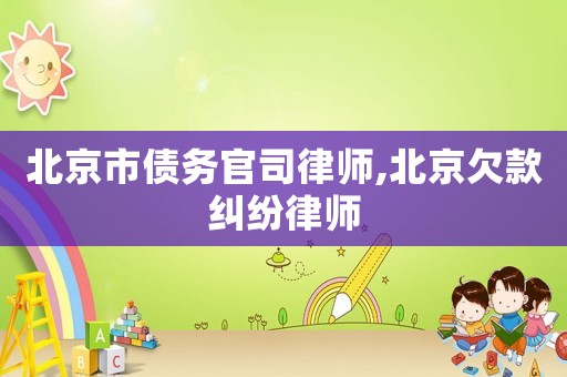 北京市債務(wù)官司律師,北京欠款糾紛律師
