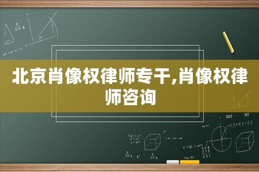 北京肖像權(quán)律師專干,肖像權(quán)律師咨詢