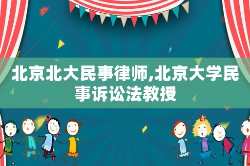 北京北大民事律師,北京大學(xué)民事訴訟法教授