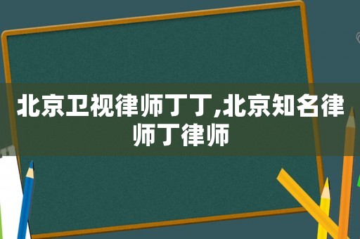 北京衛(wèi)視律師丁丁,北京知名律師丁律師