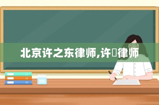 北京許之東律師,許垚律師