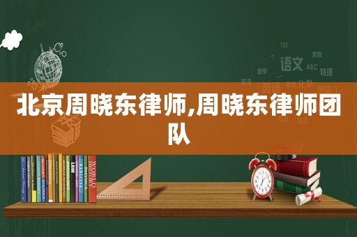 北京周曉東律師,周曉東律師團(tuán)隊(duì)